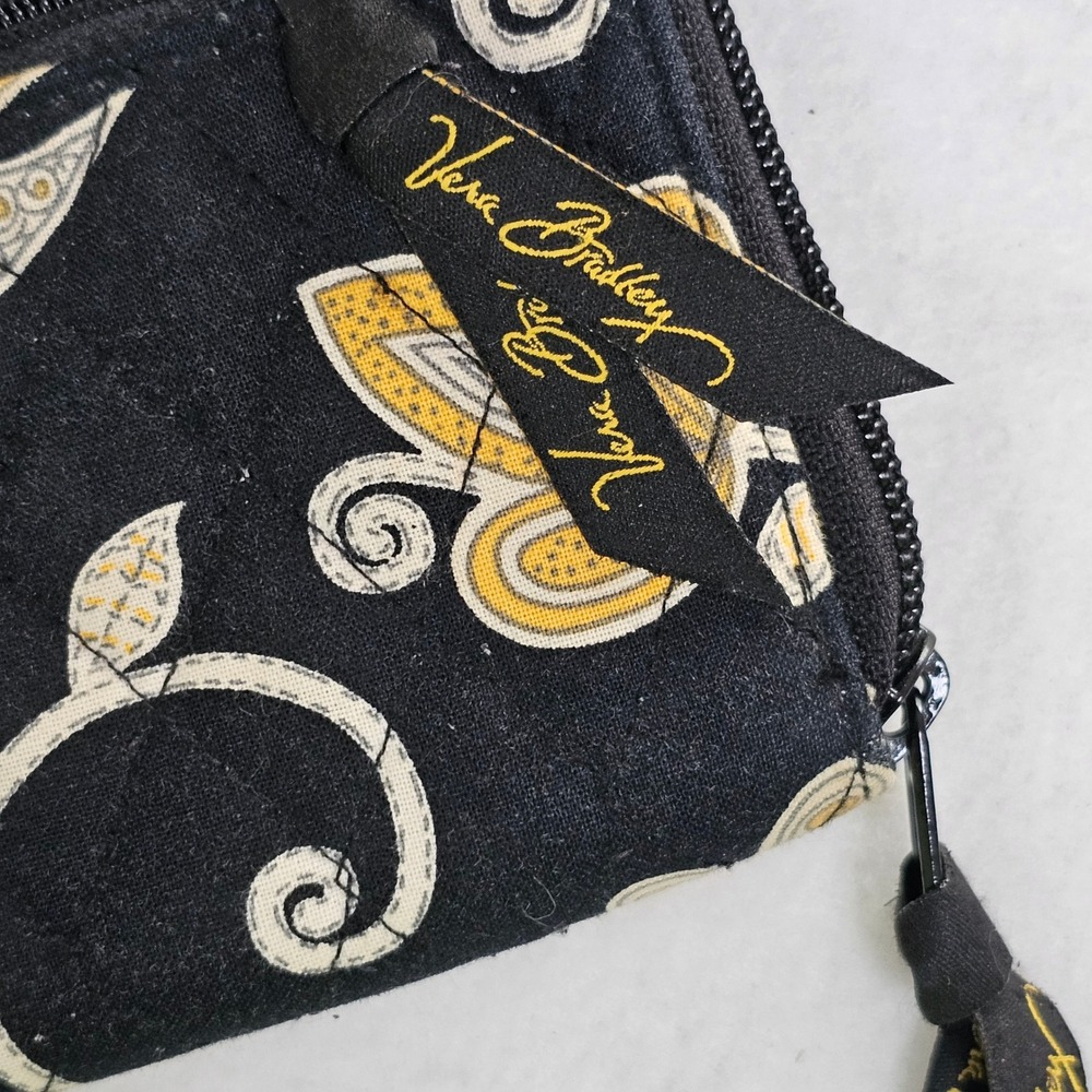 Vera Bradley Provencal Quilted Cotton Zip Around Accordion Wallet Yellow Bird‎ - Picture 4 of 6